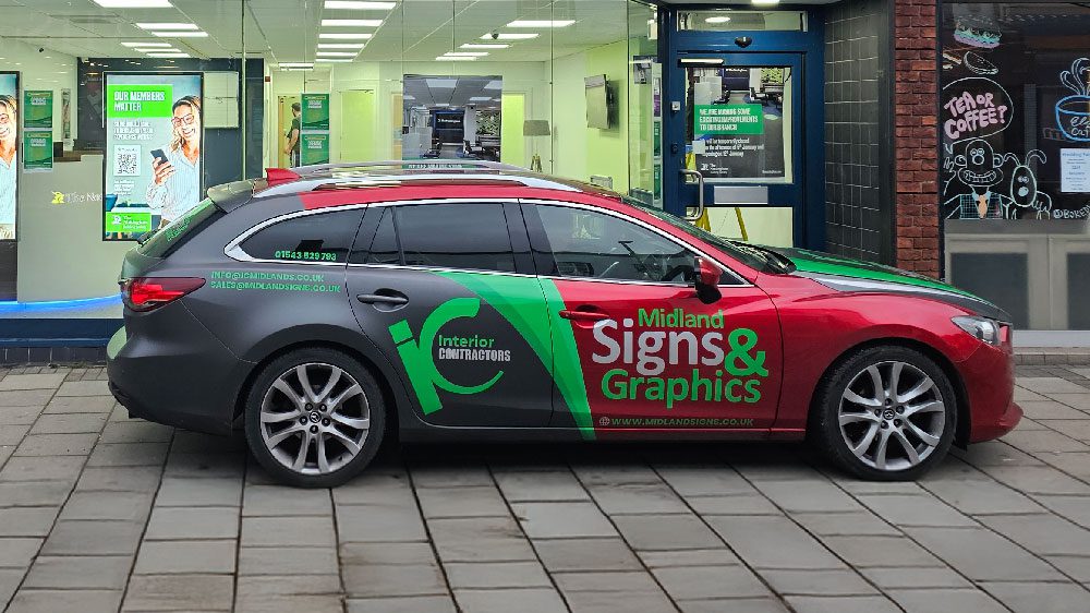 Midland car warp contact midland sign and graphics